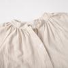 Vestido camisero holgado de algodón y lino estilo coreano transfronterizo, elegante, de mujer, de largo medio, con escote en V y por encima de la rodilla, blanco.
