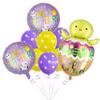 Globo de látex de película de aluminio con forma de caricatura de conejo de Pascua, traje de haz, conejo de ojos grandes, zanahoria, decoración para fiesta