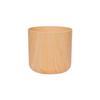 Maceta de plástico ABS recta con un solo orificio, boca redonda, con veta de madera y transferencia de agua, para decoración del hogar, suministro directo.