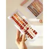 Caja de Almacenamiento para Uñas con Diseños Cajas para Piezas de Uñas Brocas Joyas Tablero de Exhibición de Pegatinas Almacenamiento de Escritorio Sellado a Prueba de Polvo Almacenamiento de Esmalte de Uñas