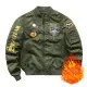 Transmisión en Vivo de Buenos Productos Chaqueta Piloto Ma1 de la Fuerza Aérea Bordada de Aviones Uniforme de Béisbol Chaqueta de Talla Grande Chaqueta de Trabajo