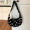 Bolso Retro de Lunares para Mujer 2026 Nueva Moda Bolso Dumpling Versátil de Hombro Único Bolso de Axila Bolso Casual para el Trabajo Mujer