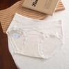 Calcinha de Algodão Antibacteriano Grau 7A para Meninas, Algodão Antibacteriano Entrepernas Cintura Média Renda Floral Tamanho Grande Cobre o Quadril Calcinha Feminina
