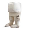 Leggings Grossas Forradas de Lã para Bebês Meninos e Meninas Novos de Outono e Inverno Calças Justas Infantis Panda para Crianças Pequenas Nordeste Cor Sólida