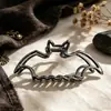 Pinza de pelo de garra de murciélago de metal, accesorio para el pelo de Halloween para mujer, pinza de tiburón para la parte trasera de la cabeza, pasador de calavera de estilo oscuro, accesorio para peinar el pelo