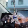 Pendente de Bolsa Azul-Olhos Cravejado com Diamantes Criativos Transfronteiriço Olho do Diabo Estrela de Cinco Pontas Pingente para Retrovisor de Carro
