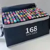 Kit de Caneta Marcadora Dupla à Base de Óleo 48 cores 168 cores 80 cores 36 cores 24 cores 12 cores Infantil Lavável Conjunto Completo