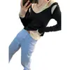 Camiseta base de alta calidad VC, súper cómoda, tacto cachemir, para mujer, nuevo de principios de otoño, minimalista, ponible como capa exterior