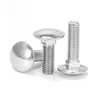 En Stock Tornillos de Acero Inoxidable 304, Pernos de Carruaje de Cabeza Redonda, Pernos de Cuello Cuadrado M6~M12, Pernos de Carruaje, Tornillos para Estantes