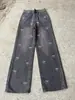 Jeans Anchos de Estilo Retro Americano para Mujer de Comercio Exterior, Novedad Verano 2025, Cintura Alta, Efecto Adelgazante, Pantalones Sueltos Caídos de Pierna Ancha para Mujer