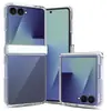 Capa de Celular Transparente Samsung Z Flip8 Transfronteiriça com Tampa Lateral, Dobrável para Cima e para Baixo, Capa Protetora Dois em Um Anti-Queda para Flip7