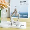 Set de Tres Figuras de Lujo Ligero con Temática de Yoga y Danza para Maquetas de Dormitorios, Salas de Estar, Estudios y Decoración de Hoteles