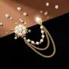 Broche de Copo de Nieve con Borla de Moda Elegante Estilo Coreano para Mujer Nicho Accesible Lujo Gama Alta Accesorios de Pin para Suéter Traje