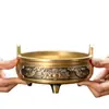 Quemador de Incienso de Latón para Uso Doméstico, Quemador de Incienso con Forma de Loto para Uso en Interiores, Soporte para Incienso para Ofrecer Incienso Frente a Buda, Quemador de Incienso para Colocar Palillos de Incienso, Soporte para Incienso para Ofrecer Incienso, Quemador de Incienso Estilo Xuan De