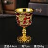Copa de licor doméstica de alta calidad seleccionada, cáliz, metal vintage, europeo, creativo, adornos de vino al por mayor
