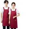 Delantal impermeable y a prueba de aceite para ropa de trabajo, delantal para supermercado, tienda de té de burbujas, frutería, delantal publicitario de catering, impresión de logotipo personalizado