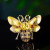 Moda coreana bonito abelha broche de zircão elegante criativo esmalte cor roupa pino distinto acessórios simples
