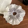 Anillo para el cabello con malla de encaje y perlas para el intestino grueso, para mujer, súper hada, suave bola de encaje, cuerda para el cabello, nuevos y dulces accesorios para el cabello.