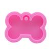 Tamaño etiqueta de hueso llavero molde de silicona molde para hornear pastel de chocolate molde de aromaterapia para coche