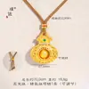Loja de Ouro Puzuo Estilo Igual Ouro Areia Acessórios DIY Incrustados com Diamantes Recortados Saco da Sorte Porta-Dinheiro Nova Corrente de Suéter Chinoiserie