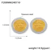 Omega Acero Inoxidable Chapado en Oro Verdadero de 18K Pendientes Dorados Geométricos Clavos para Orejas Exagerados Modernos Joyería para Orejas de Acero de Titanio