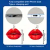 Protetor de Porta Acrílico Fofo de Lábio Vermelho Grande para Conector Iphone/Type-C Android
