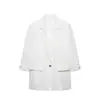 Chaqueta Elegante de Solapa con Hombreras y Puños Rayados Estilo Europeo y Americano Transfronterizo Z 2026 Nueva Moda 2215518