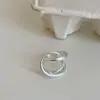 Nuevo anillo abierto de moda geométrica irregular de estilo coreano, personalidad, para el dedo índice, joyería de nicho estilo europeo y americano para mujer