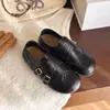 Sapatos de salto interno 2026, fivela de cinto preta, estilo preppy, sapatos de couro femininos versáteis de cano baixo britânicos da moda