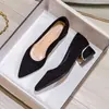 Zapatos Antideslizantes de Punta Fina, Tacones Altos Cómodos de Punta Cerrada, Zapatos de Salón Versátiles de Color Sólido, Estilo Francés, Novedad Otoño 2026