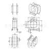 ATQ21 Bakelite esqueleto ATQ21 horizontal 4+4 esqueleto BOBINA ATQ21 transformador esqueleto
