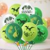Amazon Transfronterizo Set Temático de Globos de Látex de Dinosaurio de 12 pulgadas Verde Selva Fiesta de Cumpleaños Globos Decorativos
