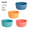 Bol vertical de plástico de grano cruzado, bol redondo, gran capacidad, bol de arroz para el hogar, bol de sopa, bol para ensalada de frutas, juego, venta al por mayor de fábrica