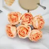 Simulação DIY guirlanda Adorno de cabeça Mori estilo europeu Botão de chá Rosa Botão vintage material de decoração acessórios um cacho de 6