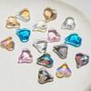 Taladro de hielo a través de un corazón torcido, taladro de fondo plano con explosión en vivo, taladro de vidrio de amor, taladro de uñas, joyería de uñas DIY al por mayor
