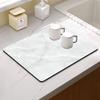 Tapete Secador para Encimera con Patrón de Mármol Tapete Absorbente de Barro Diatómico Tapete para Encimera Doméstica de Cocina Posavasos para Barra de Bar Tapete Individual Tapete Tapete