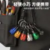 Ganchos de Almacenamiento Coloridos Sds en Dorado, Rojo, Plateado, Verde, Azul y Negro, 6 Piezas, Dos Ranuras, Mango Redondo, para Almacenamiento de Taladro Percutor Eléctrico