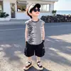 Conjunto de Verano para Niños Fresco y Elegante 2026 Nuevo Conjunto de Dos Piezas de Chaleco sin Mangas de Verano para Niños Ropa Delgada