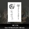 Pegatinas de tatuaje temporales de arte minimalista de hierbas de verano transfronterizas, duraderas, impermeables, nicho, de alta gama, con diseños florales en inglés, adecuadas para hombres y mujeres