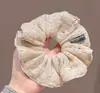Goma para el pelo de punto estilo francés para mujer, Lazo para coleta baja, Cuerda para el pelo de alta elasticidad, Diadema no dañina, Accesorio para el pelo