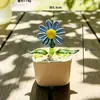Adornos de Escritorio Hechos a Mano de Flor de Jacinto Suculento Esmaltado Decoración de Maceta de Planta Artificial de Vidrio Micro Paisaje Creativo