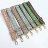 Nueva correa de hombro ancha de 3,8 cm con diseño de jacquard de color y diamantes para mujer, accesorios para bolsos, correa cruzada larga transfronteriza de comercio exterior
