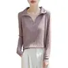 Moda de Punto Tendencia Otoño/Invierno 2025 Nuevo Estilo Coreano Moda Ajustada Camisa Básica de Manga Larga para Mujer