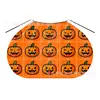 Capa Naranja de Halloween Hecha a Medida de Fábrica con Estampado de Fantasma y Calavera para Niños, Capa Original con Cordón para Niñas