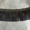 Borla de Fleco Recto con Borde Dorado de 10 cm para Decoración de Camiones, Accesorios de Ropa, Encaje de Borlas, Fleco para Cortinas