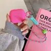 Funda de silicona simple con cordón para auriculares compatible con Apple AirPods de 4ª generación Cubierta protectora para auriculares Bluetooth Pro de 3ª y 2ª generación
