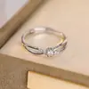Anillo de Mobius Geométrico Tridimensional Simple para Amantes, Anillo Abierto Entrelazado Hueco para Parejas