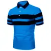 Camiseta Transpirable de Manga Corta de Verano Estilo Ins Europeo y Americano para Hombre, Camisa Polo Deportiva de Botones