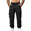 Pantalones Largos Deportivos Casuales de Trabajo para Hombre, Pesados, Microelásticos, Multibolsillos, Pierna Cónica, Transfronterizos Europeos y Americanos, para Exteriores, Entrenamiento Deportivo, Descanso