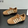 Zapatos de entrenamiento alemanes estilo ballet vintage de cuero para mujer, de suela blanda, ligeros, cómodos, zapatillas deportivas casuales